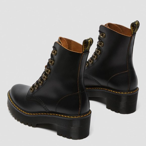 Dr. Martens Women's Leona Vintage Smooth Leather Heeled Boot - Picture 5 of 15